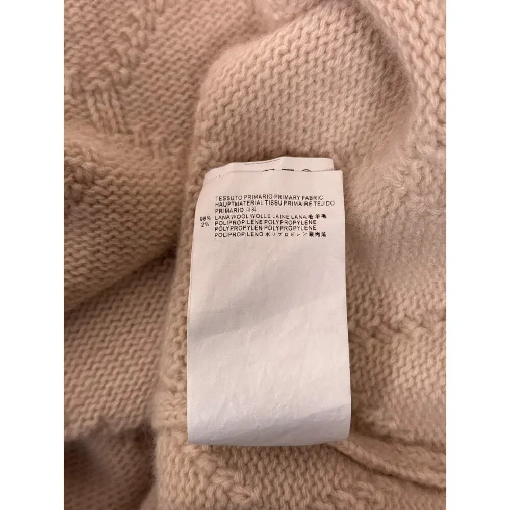 Maison Margiela Sweater 38 US 6 Womens Wool Knit Cropped Oversized Varsity